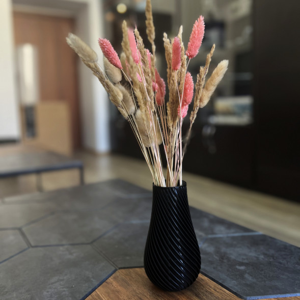 Ваза для сухоцветов HatRom Spiral, чёрный в Кирове