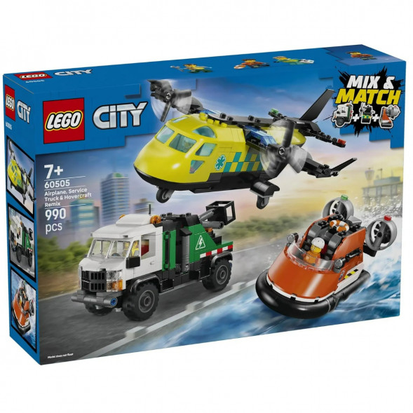Конструктор LEGO City 60505 Самолет, сервисный грузовик и судно на воздушной подушке в Кирове