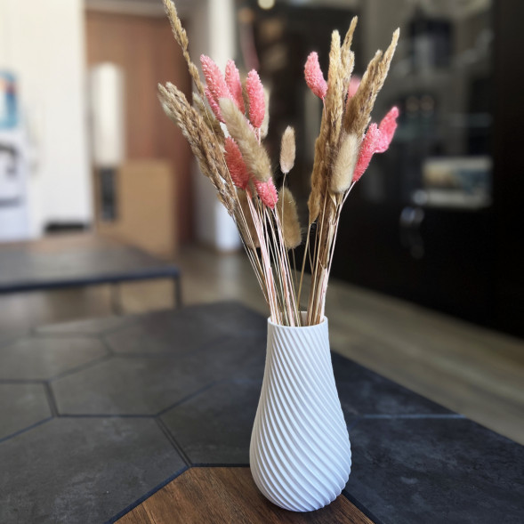 Ваза для сухоцветов HatRom Spiral, белый в Кирове