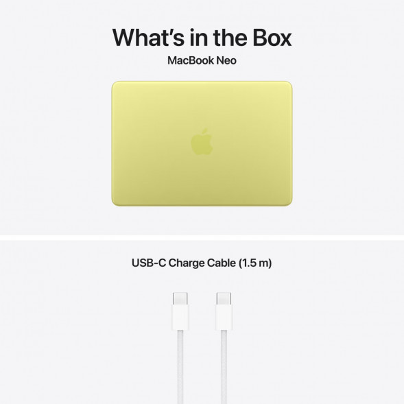 Ноутбук Apple MacBook Neo MHFE4 (A18 Pro 5-Core GPU, 8/512GB), Желтый/Citrus в Кирове