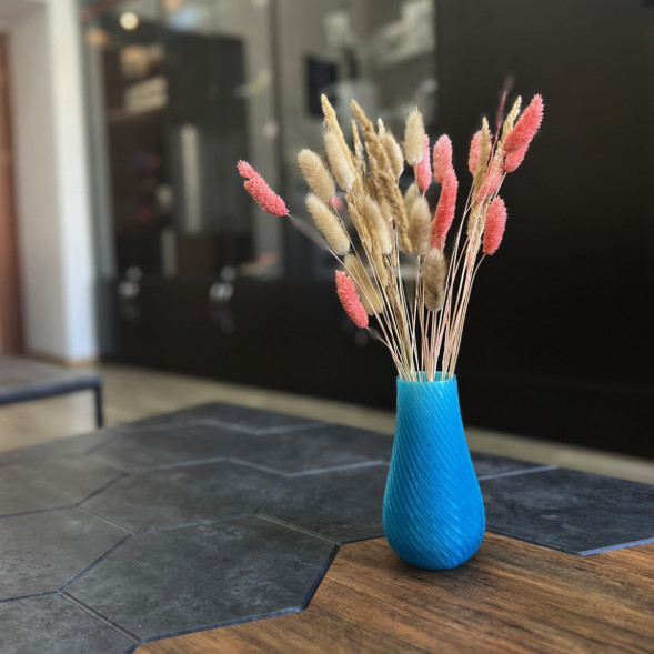 Ваза для сухоцветов HatRom Spiral, голубой в Кирове