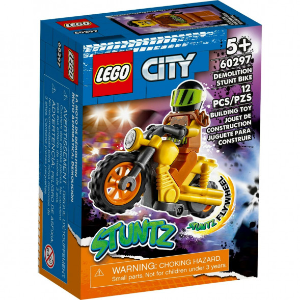 Конструктор LEGO City 60297 Разрушительный трюковый мотоцикл в Кирове