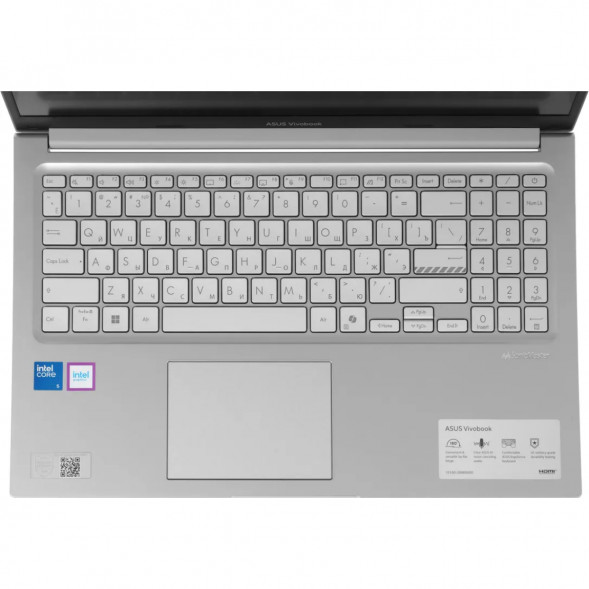 Ноутбук ASUS Vivobook 15 X1504MA-BQ224 (15.6&amp;quot;, IPS, Intel Core 5 320 1.5ГГц, 6 ядер, 8ГБ DDR5, 512ГБ SSD, Intel Graphics, без ОС), серебристый в Кирове