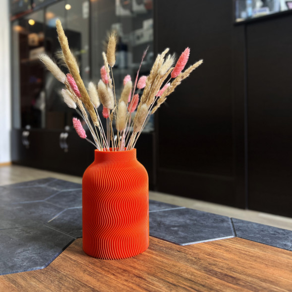 Ваза для сухоцветов HatRom Wave, оранжевый в Кирове