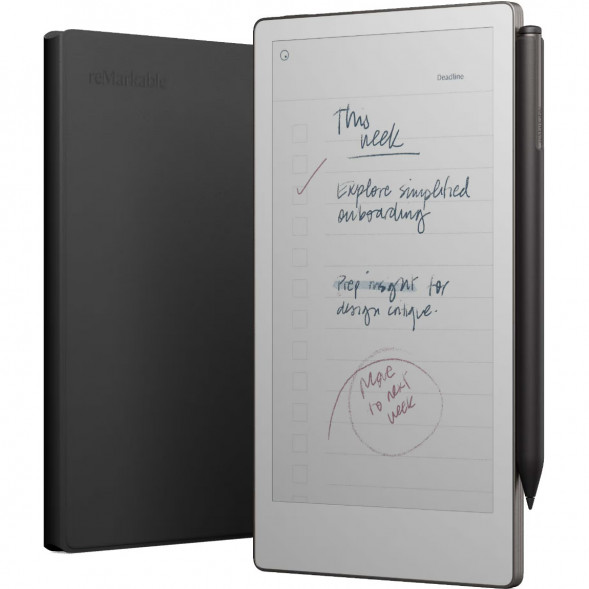 Графический планшет reMarkable Paper Pro Move + Стилус MarkerPlus + Чехол BookFolio Premium Leather, Black в Кирове