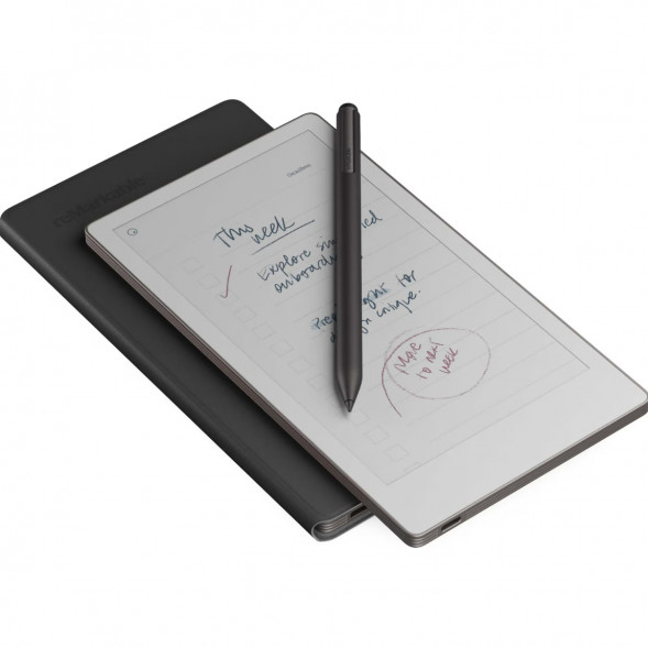 Графический планшет reMarkable Paper Pro Move + Стилус MarkerPlus + Чехол BookFolio Premium Leather, Black в Кирове